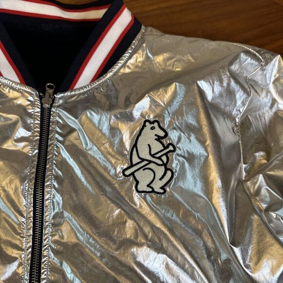 NEW MLB CHICAGO CUBS THE WILD COLLECTIVE WOMEN'S REVERSIBLE 1914 JACKET 2XL - Picture 7 of 10